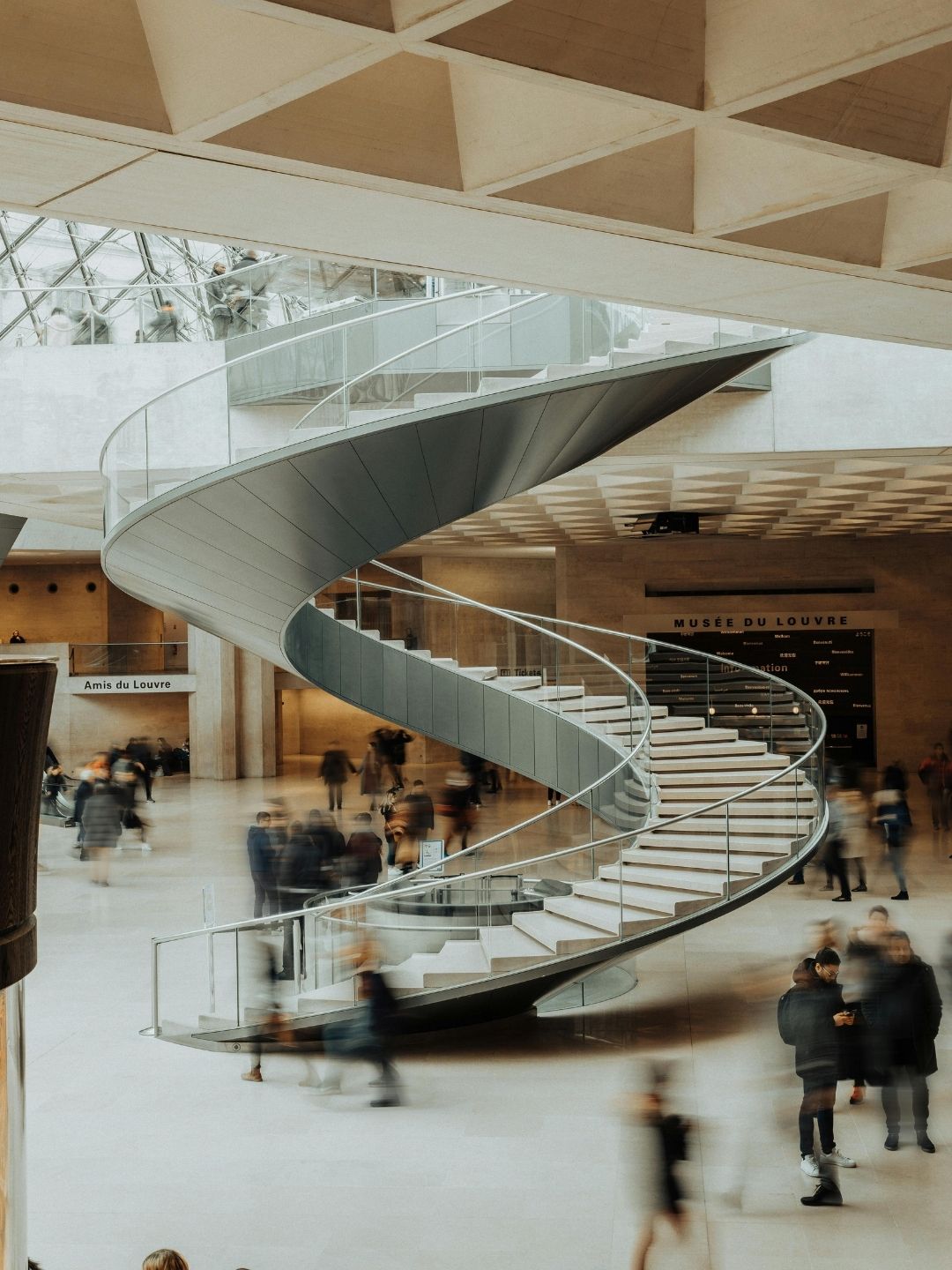 the spiral staircase at the entrance